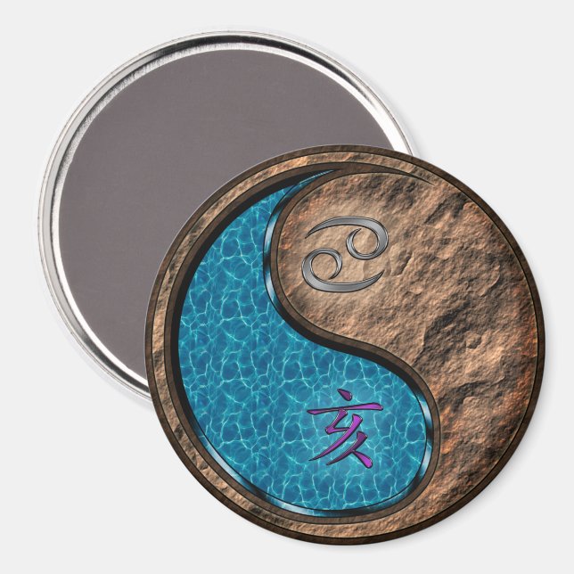 Cancer & Earth Boar Magnet (Front/Back)