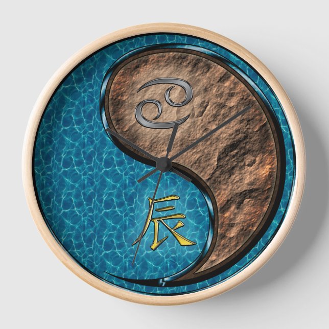 Cancer & Earth Dragon Clock (Front)