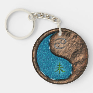 Cancer & Earth Goat Key Ring