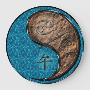 Cancer & Earth Horse Large Clock