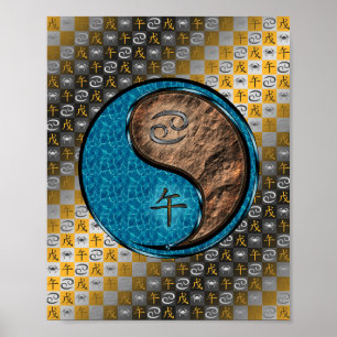 Cancer & Earth Horse Poster