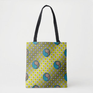 Cancer & Earth Monkey Tote Bag