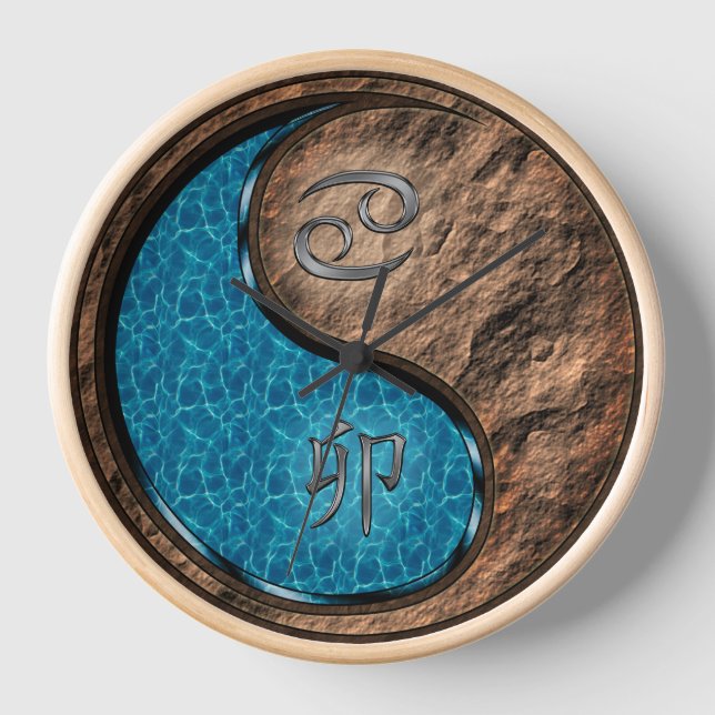 Cancer & Earth Rabbit Clock (Front)