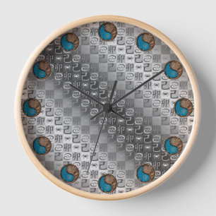 Cancer & Earth Rabbit Clock