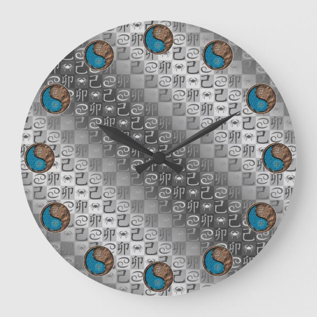 Cancer & Earth Rabbit Large Clock (Front)