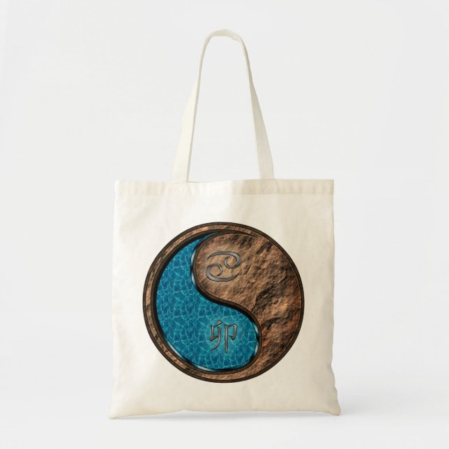 Cancer & Earth Rabbit Tote Bag (Front)