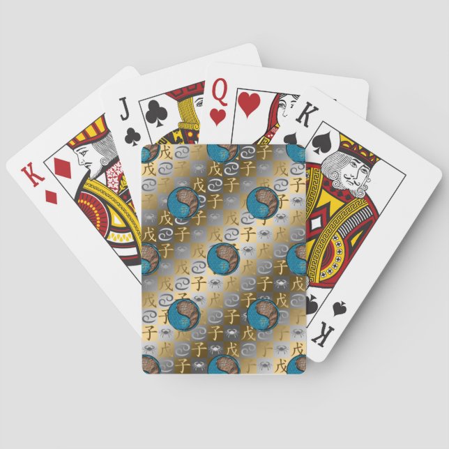 Cancer & Earth Rat Playing Cards (Back)