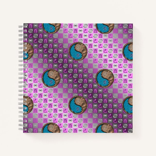 Cancer & Earth Rooster Notebook (Front)