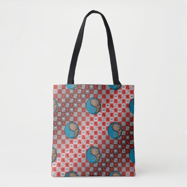Cancer & Earth Tiger Tote Bag (Front)