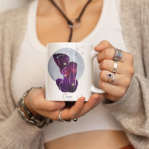 Cancer Feminine Purple Zodiac Design