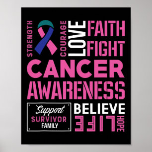 Cancer Fight Cancer Ribbon 11  Poster