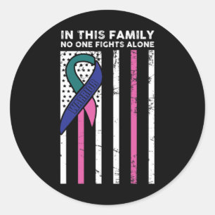 Cancer Fight Cancer Ribbon 28  Classic Round Sticker