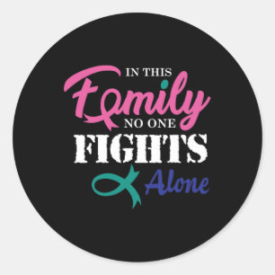 Cancer Fight Cancer Ribbon 3 Classic Round Sticker