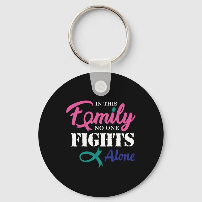 Cancer Fight Cancer Ribbon 3  Key Ring (Front)