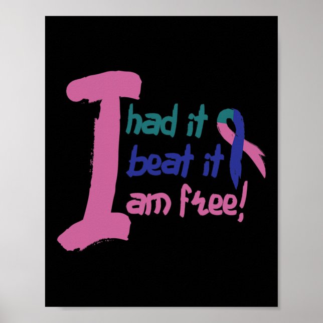 Cancer Fight Cancer Ribbon 4  Poster (Front)