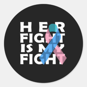 Cancer Fight Cancer Ribbon 8  Classic Round Sticker
