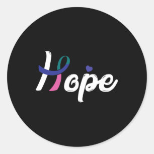 Cancer Fight Cancer Ribbon 9  Classic Round Sticker