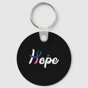 Cancer Fight Cancer Ribbon 9 Key Ring