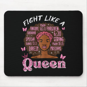 Cancer Fight Like Queen Afro Survivor Awareness Wo Mouse Mat