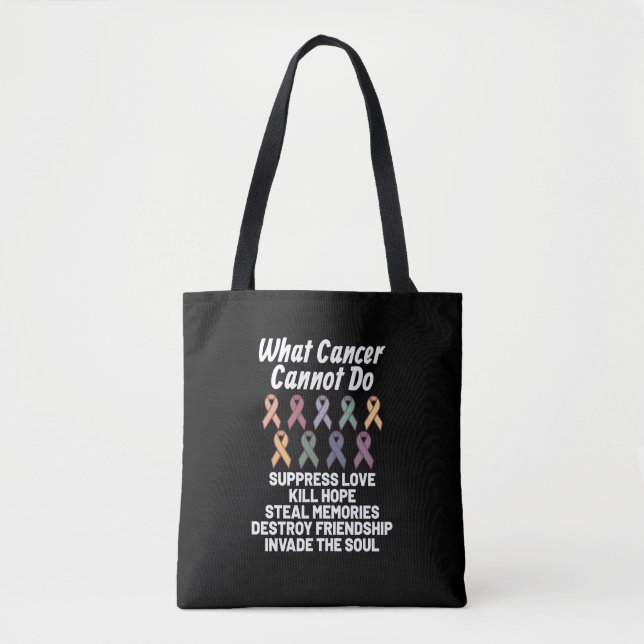 Cancer Fighter Cancer Awareness : What Cancer Tote Bag (Front)