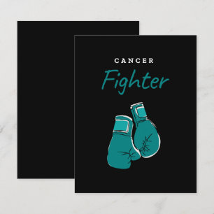cancer fighter, teal enclosure card
