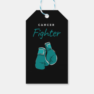 cancer fighter, teal gift tags