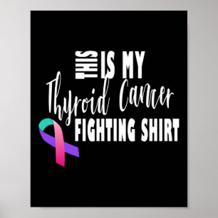 Cancer Fighter Thyroid Cancer Awareness Poster