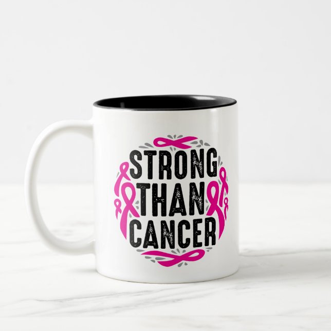 cancer fighter Two-Tone coffee mug (Left)