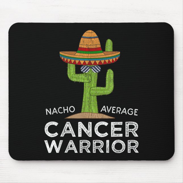 Cancer Fighting Support _ Funny Cancer Fighter War Mouse Mat (Front)