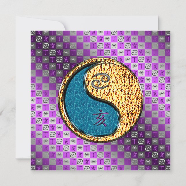 Cancer & Fire Boar Card (Front)