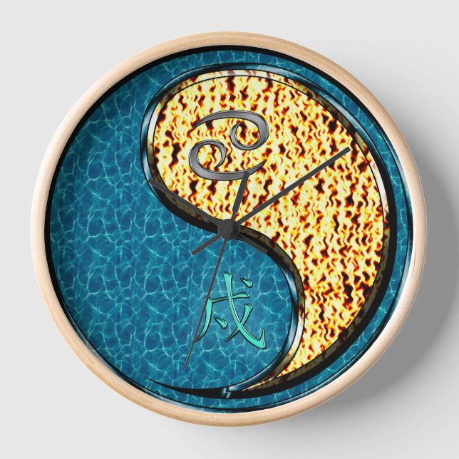 Cancer & Fire Dog Clock (Front)