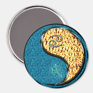 Cancer & Fire Dog Magnet
