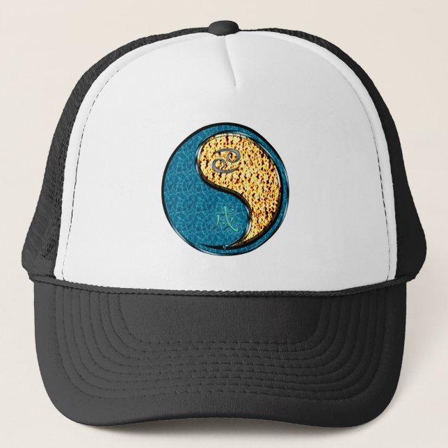 Cancer & Fire Dog Trucker Hat (Front)