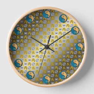 Cancer & Fire Dragon Clock