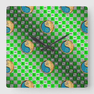 Cancer & Fire Goat Square Wall Clock