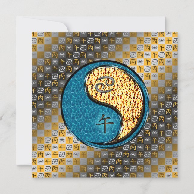 Cancer & Fire Horse Card (Front)