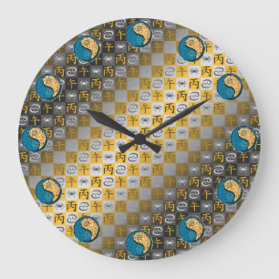 Cancer & Fire Horse Large Clock