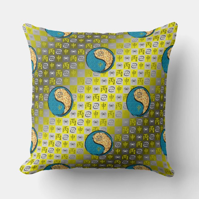 Cancer & Fire Monkey Cushion (Front)