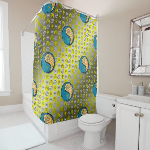 Cancer & Fire Monkey Shower Curtain
