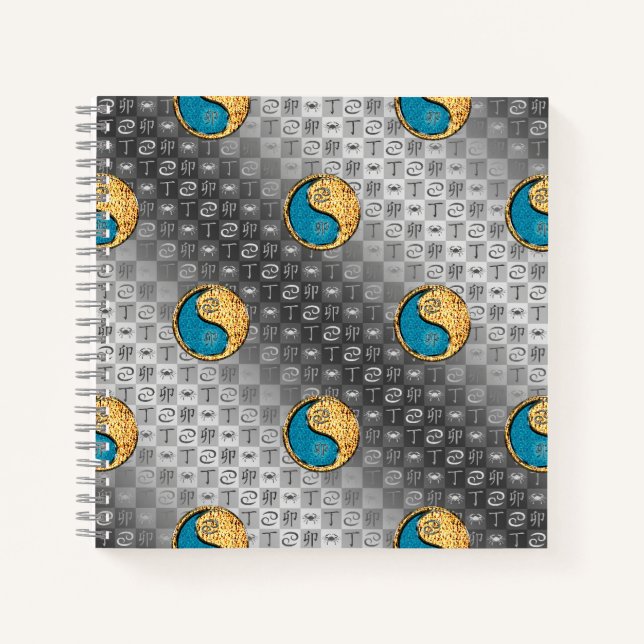 Cancer & Fire Rabbit Notebook (Front)