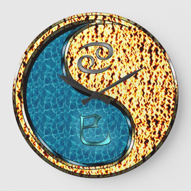 Cancer & Fire Snake Large Clock (Front)