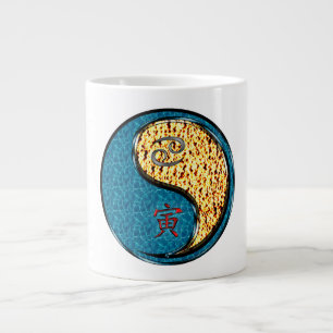 Cancer & Fire Tiger Large Coffee Mug
