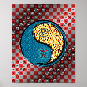 Cancer & Fire Tiger Poster