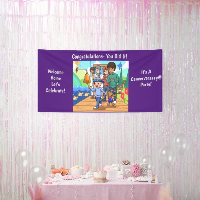 Cancer Free Anniversary Party Vinyl Banner (Party)