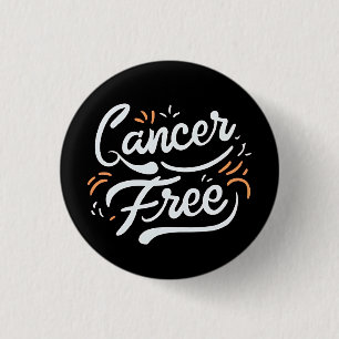 cancer free breast cancer awareness  3 cm round badge