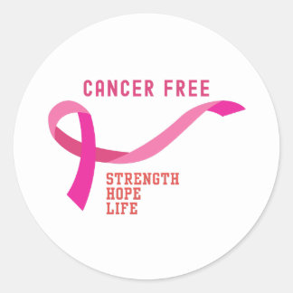 Cancer Free Classic Round Sticker