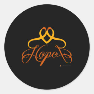 Cancer Free Leukaemia Awareness Think Orange Hope Classic Round Sticker