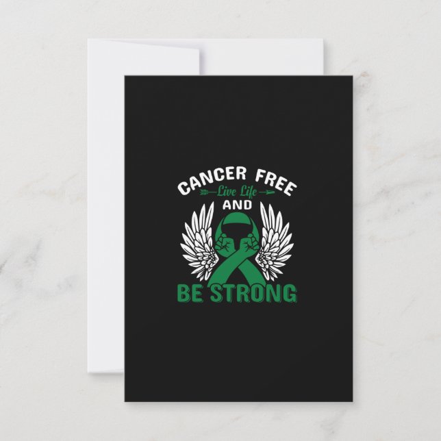 cancer free live life and be strong invitation (Front)