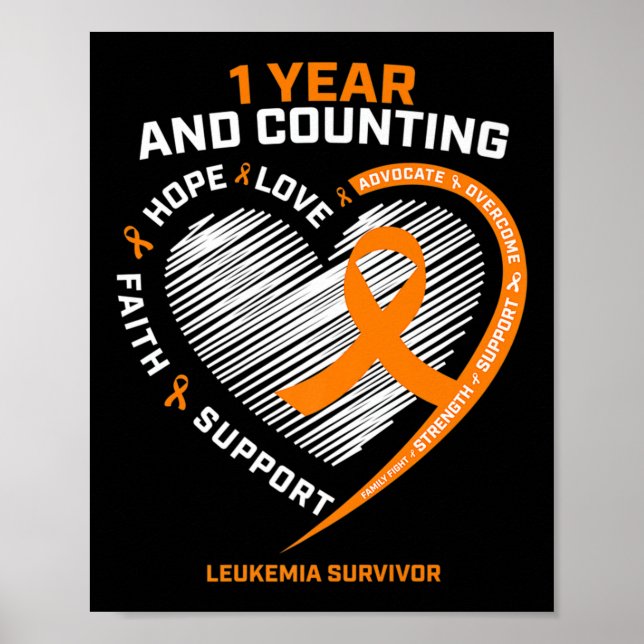 Cancer Free Products Men Women Kids Gifts Leukaemi Poster (Front)