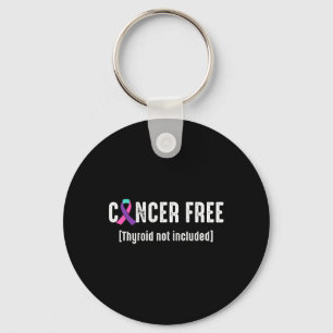 Cancer Free Thyroid Cancer Support Ribbon  Key Ring